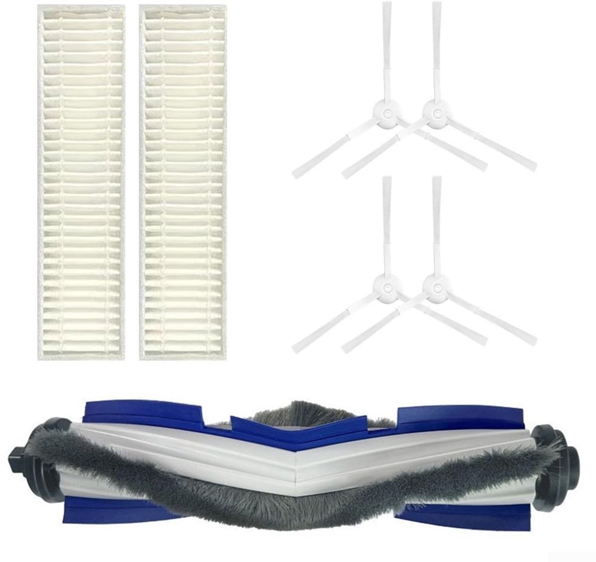 VT Goods - Rolborstel - Zijborstel - Duurzaam en efficiënt - 16 x 5 x 5 cm - Filterkit - Geschikt voor de ZR740003 Explorer 60-serie - 4 stuks