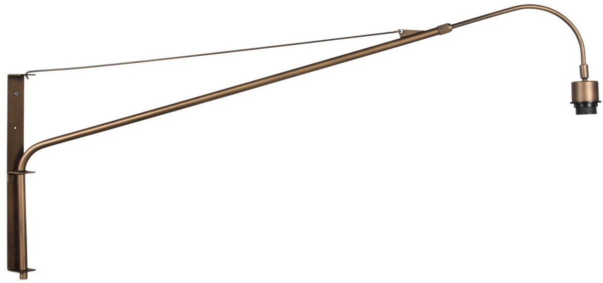 Wandlamp Brons Elegant Classy 2574BR, 40 cm hoog, uitschuifbaar van 90 tot 120 cm, E27 fitting zonder kap, Steinhauer