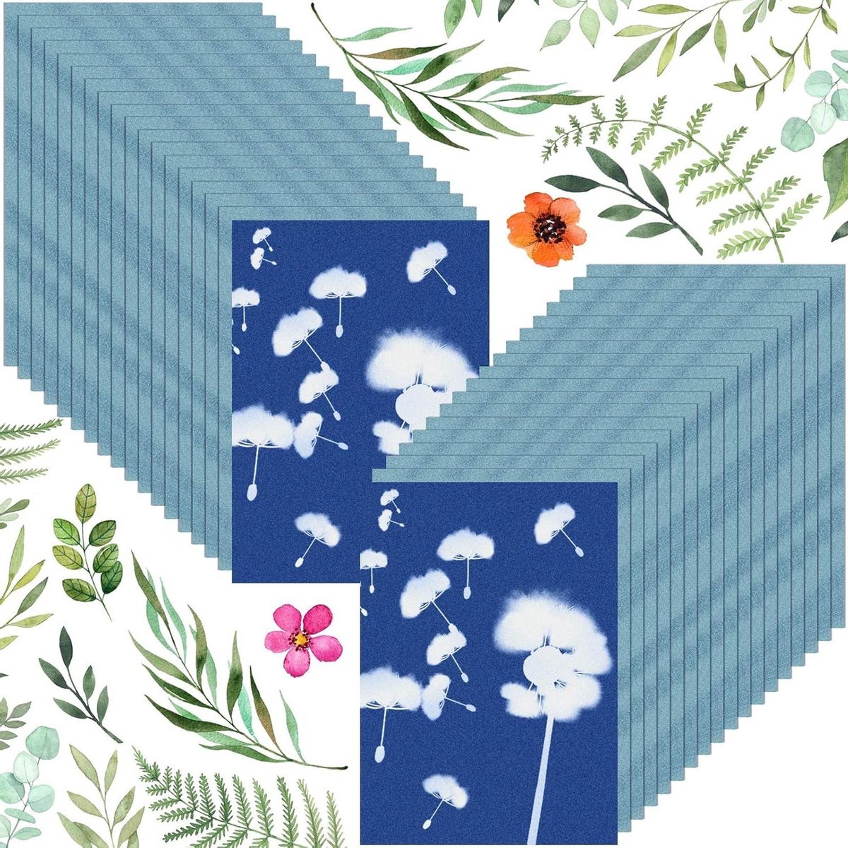 Zon Print Papier - Cyanotype Vellen - Kunst Ambachten DIY - Hoge Gevoeligheid - 36 Vellen - Wit