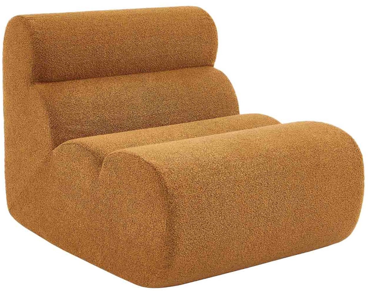 sweeek - Stoffen fauteuil getextureerde bouclé 1 zitplaats - nova