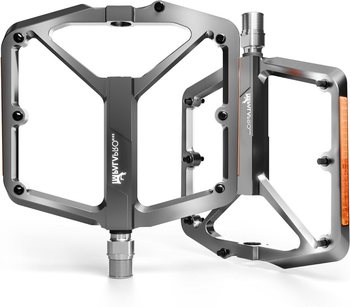 Fietspedalen Aluminium - Platform Pedalen - Veilige Grip Fietsen - Afneembare Antislip Nagels - 9/16 Inch - Zwart
