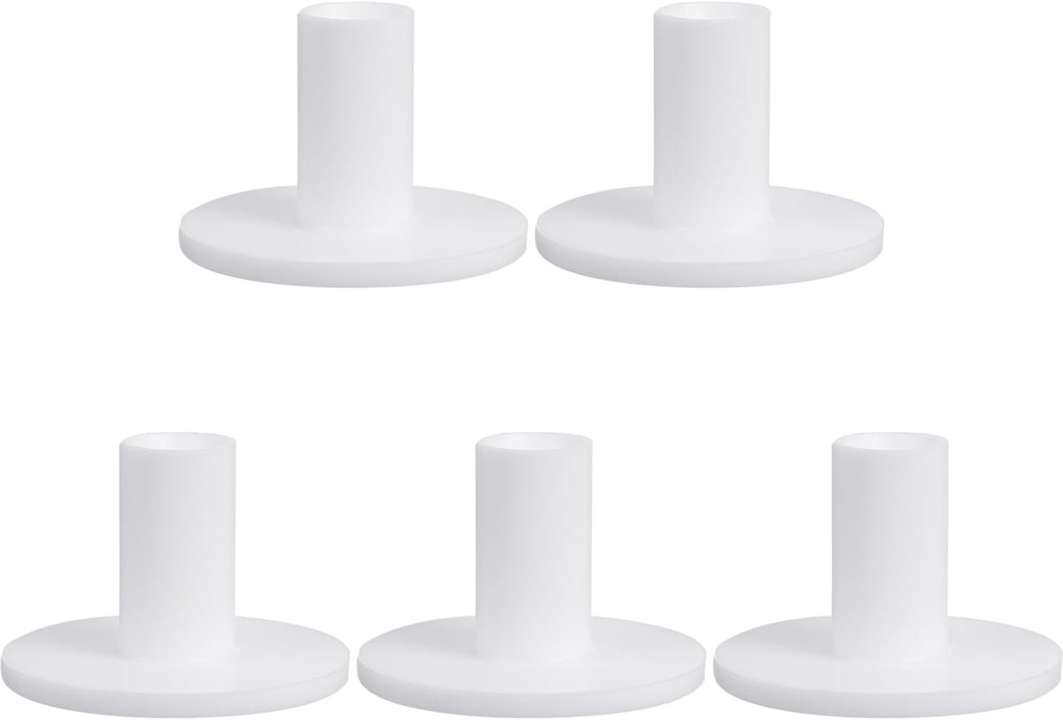 1.4 Inch Rubber Golf T-Shirts - 5 Pack Long Practice Training Driving Range Tees - Stable Ball Holder voor Outdoor en Indoor Batting Mat - Wit