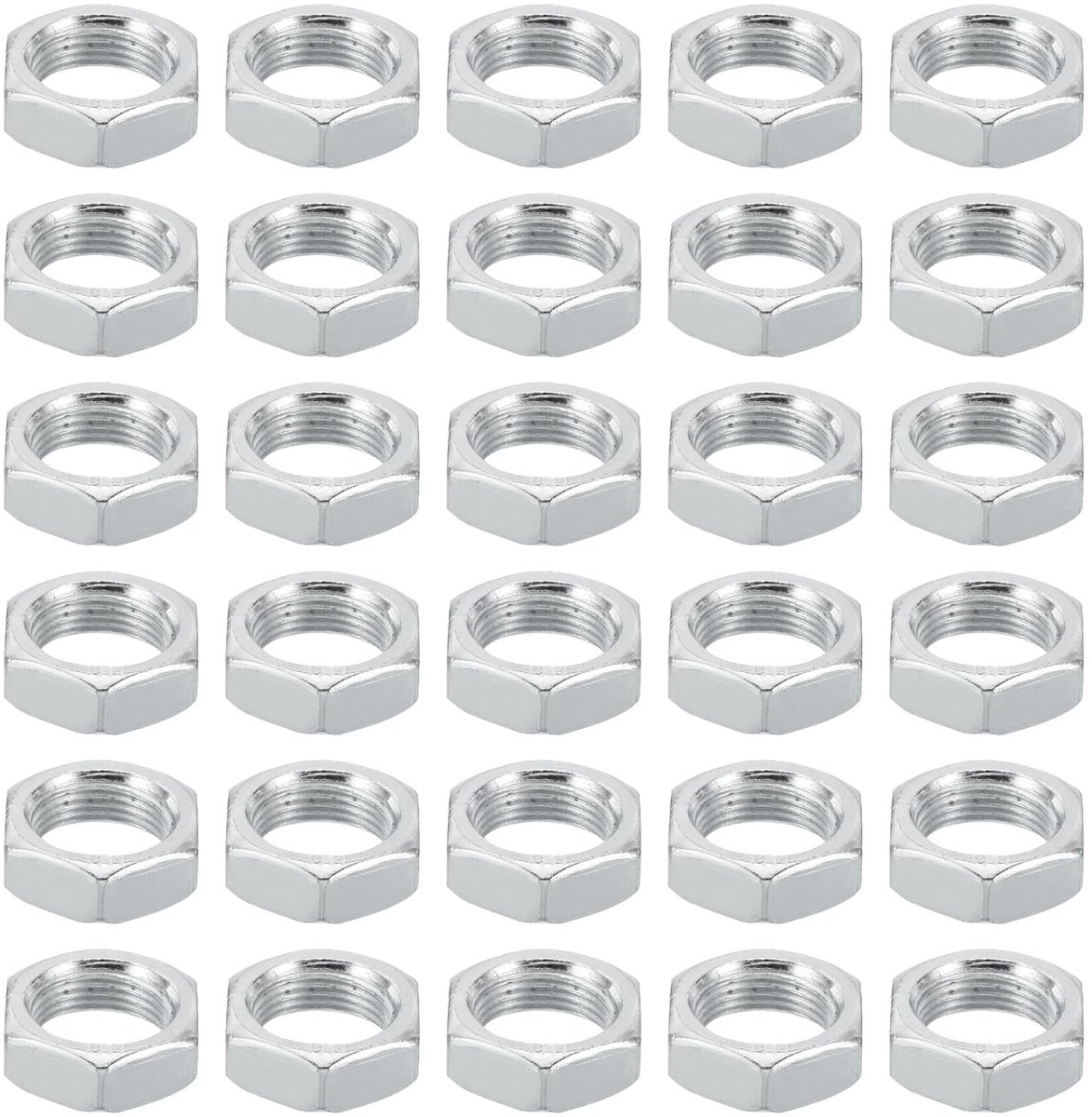 M14 x 1.0 Stalen Zeskantmoeren - 50 Stuks - Metrijs Draad - Gegalvaniseerde Hardware - Bevestigingsmiddelen voor Lampen en Machines - Onderhoudsaccessoires - 7mm Hoogte