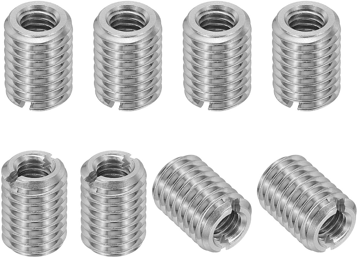 Threaded Adaptor - Stainless Steel 316 - Reducer Nut - 8pcs M10 x 1.5 Male to M6 x 1 Female Feeder Nut met Reducer 14mm