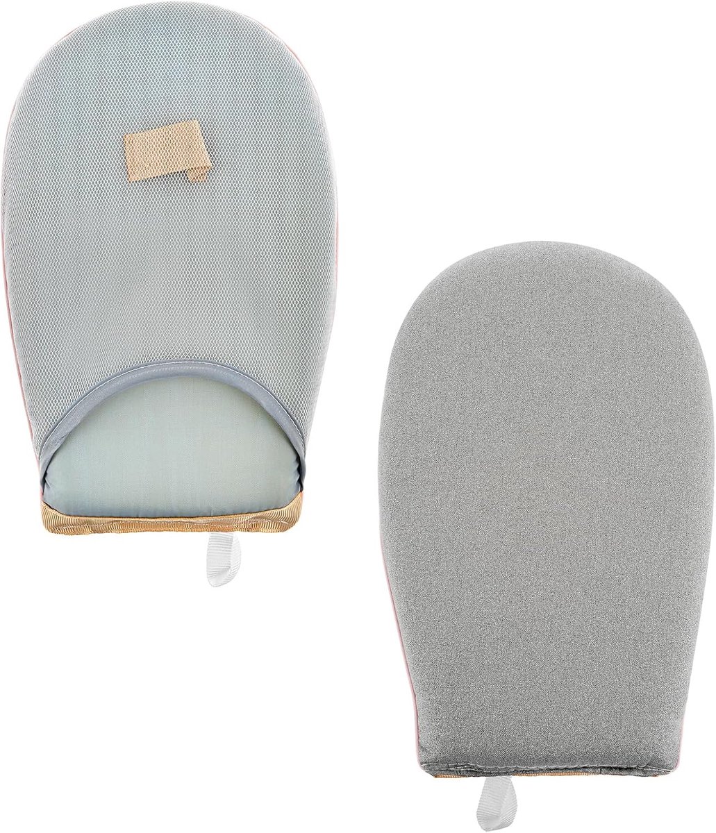 Ironing Gloves - Heat Resistant - Waterproof - Anti-Steam - Mini Ironing Board - Garment Steamer Accessories - Finger Loop for Clothes Steamers