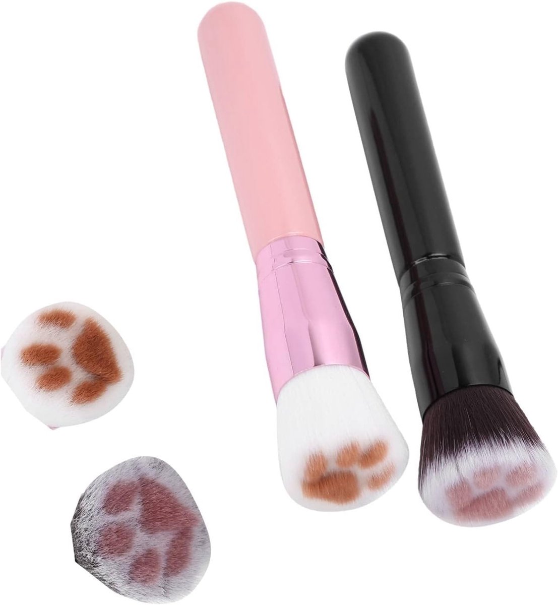 2-Piece Contour Brush - Zachte Haar Makeup Brushes - Kat Klauw Patroon