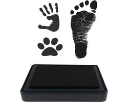 Set voor hand- en voetafdrukken – Herbruikbaar inktkussen – Afdrukset voor huisdieren – Afdrukset voor baby's – Inktkussen voor kinderen – Inktkussen voor vinger- en voetafdrukken – Inkt voor hand- en voetafdrukken – Voetafdruk – Inktkussen – 9x6x2cm