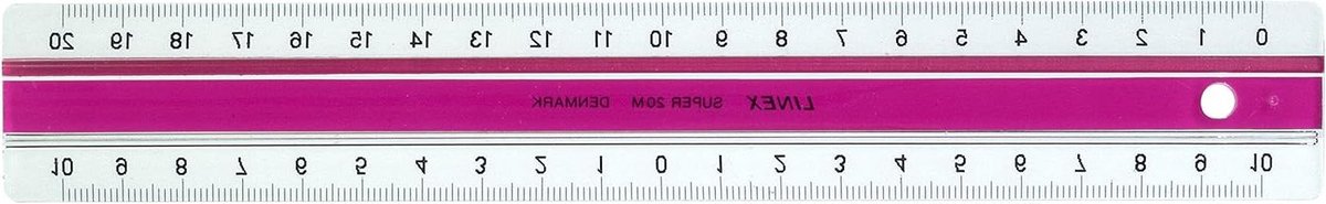 Linialen Set - Meetlatten Acryl - Nauwkeurig Tekenen - Anti-slip Rubber - 20 cm 10 Stuks - Roze
