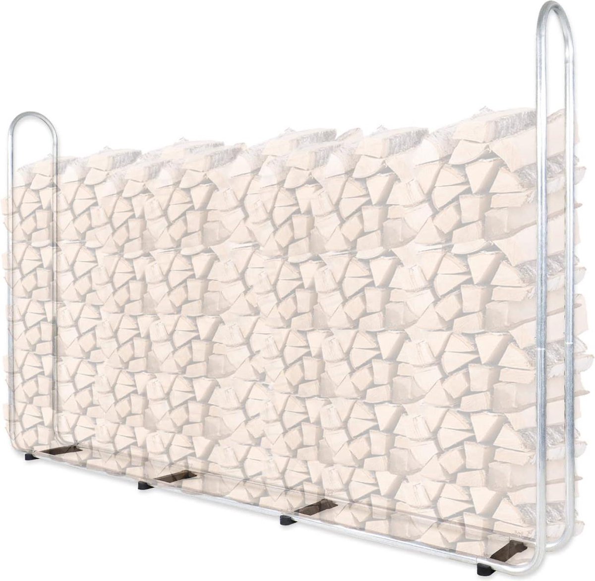 Brandhout Rack Outdoor Stapelhulp 037 m³ - Metalen Brandhout Stapelhulp Gegalvaniseerd Ijzer