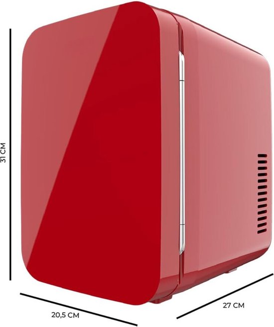 White-Label® Mini Koelkast - Minibar - Skincare Fridge - Rood — afbeelding 2