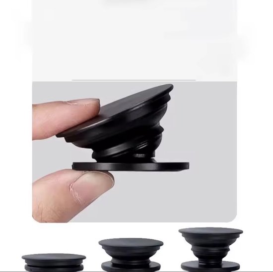 @ Lu's Today - Grip Basic - Telefoonbutton en Standaard (niet verwisselbaar) - Zwart