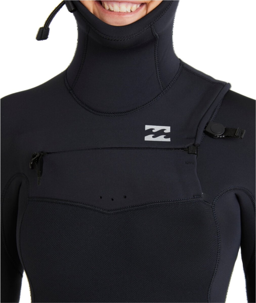 Billabong Dames Furnace Natural 5/4mm Met Capuchon Borst Ritsslui