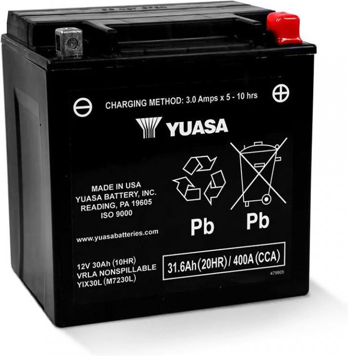 Batterie SLA Yuasa YIX30L-PW pour moto BMW 1000 R 100 S / T 1979 à 1980 Neuf