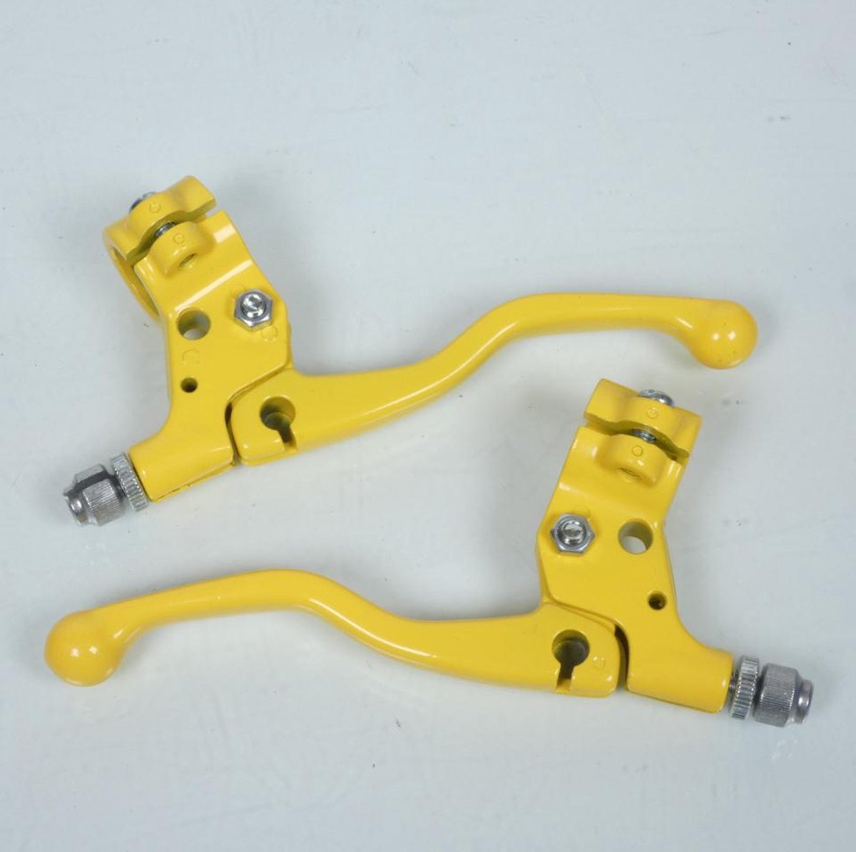 Kit poignée tirage rapide mini Targa jaune cocotte/levier Lusito pour mobylette