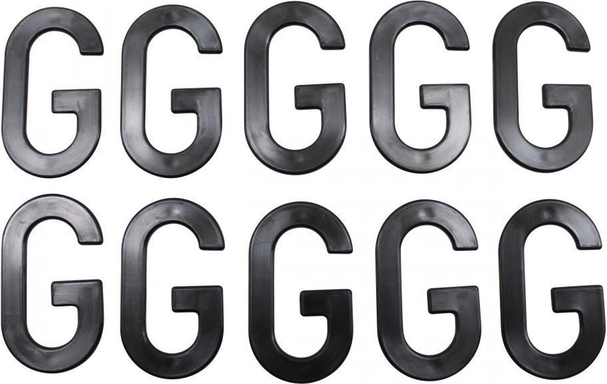 Lettre G pour plaque d'immatriculation Tiflex H45mm Neuf pour moto
