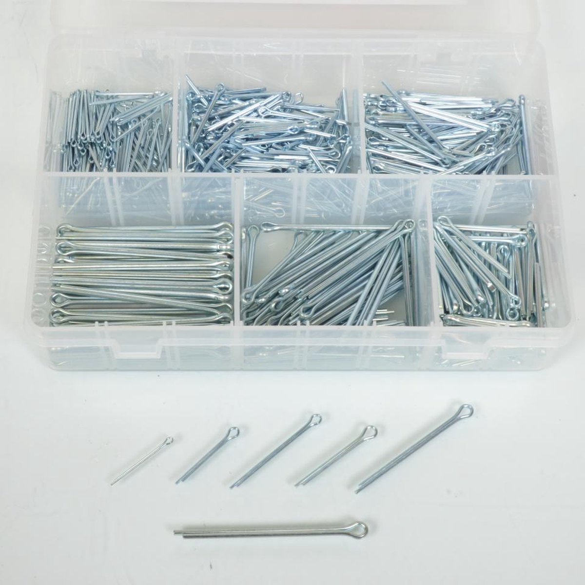 Assortiment coffret 555 goupille fendue mécanique GE-236 Ø1.5/2.2/3/3.5mm pour moto