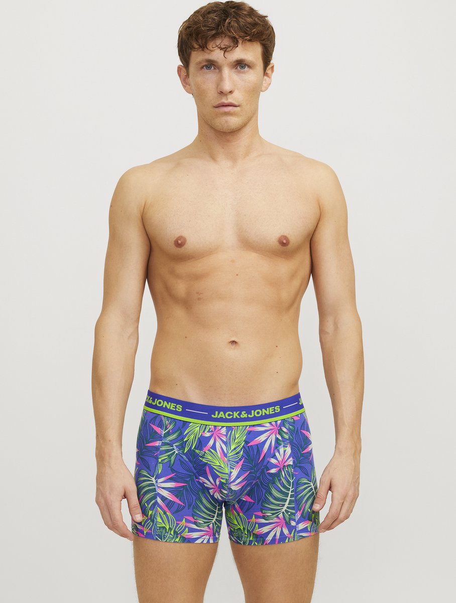 Jack&Jones Heren Jacpink Leaves Boxershorts 3-Pack Dazzling Blue