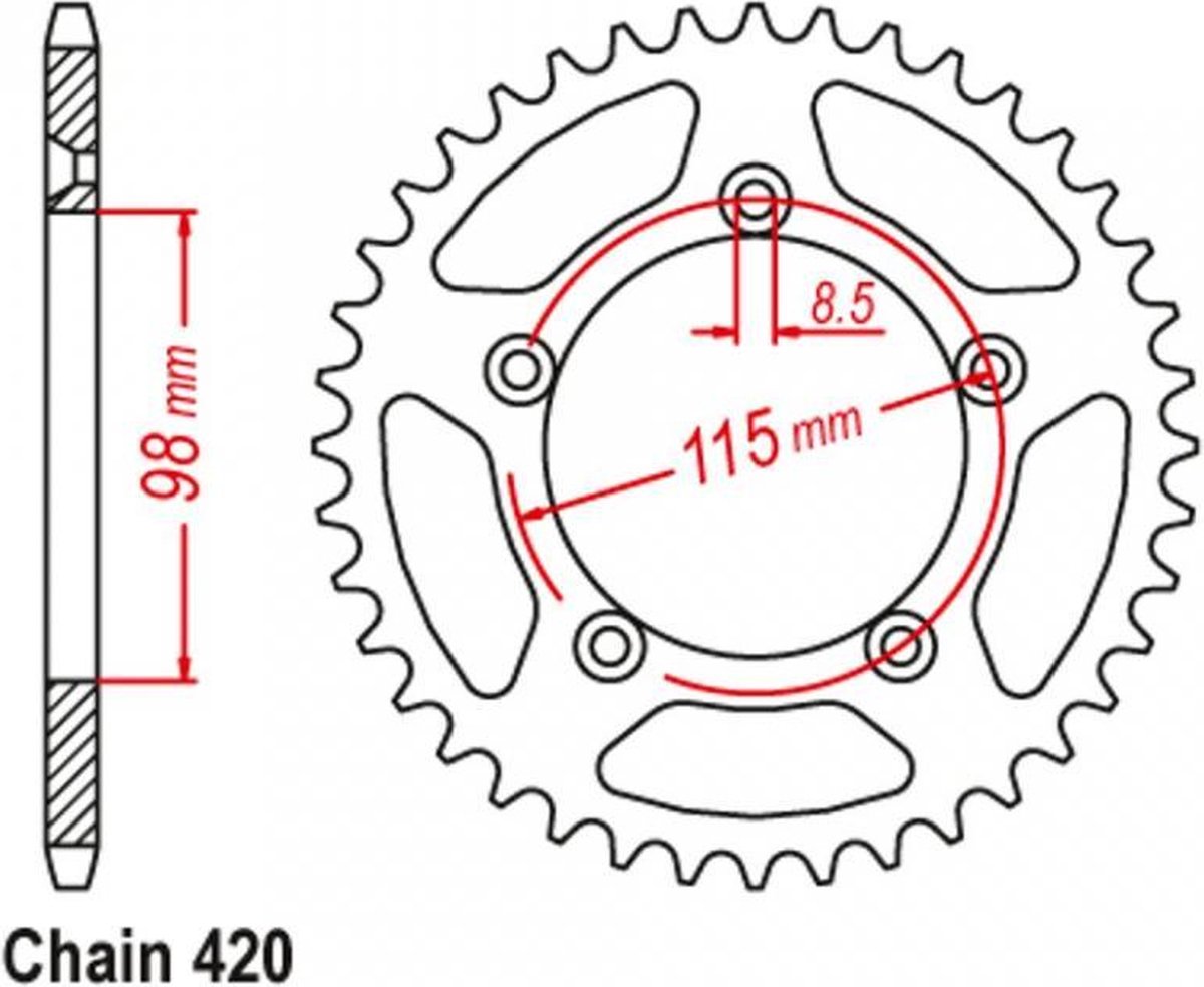 Couronne de transmission Esjot pour Moto Gas gas 65 MC 2021 à 2022 Neuf