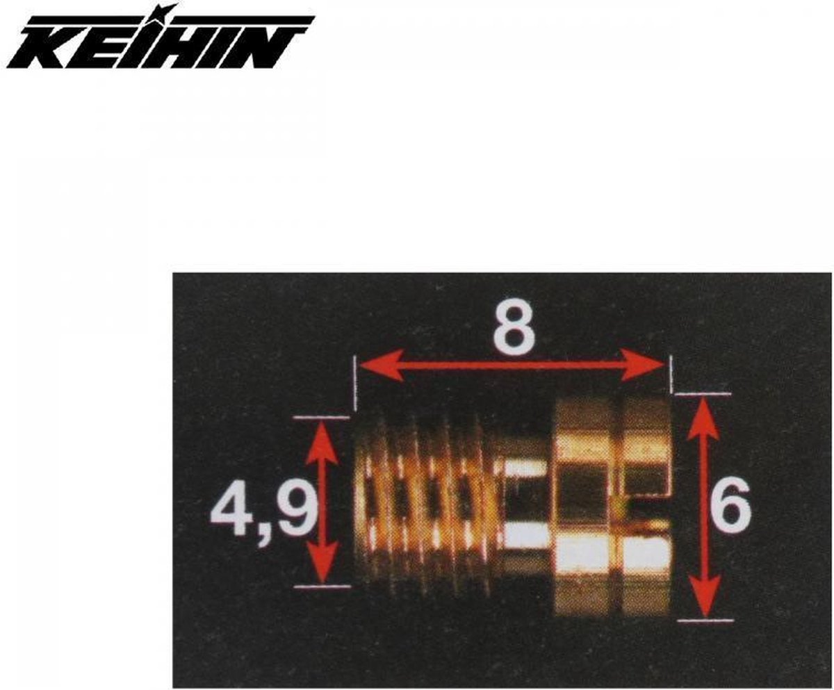Keihin-carburateurspuit voor tweewielers, Keihin 99101-393-172, hoofdspuit, KEC172, nieuw
