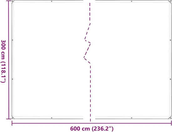 vidaXL - Couverture végétale - avec - oeillets - 3x6 - m - polyéthylène