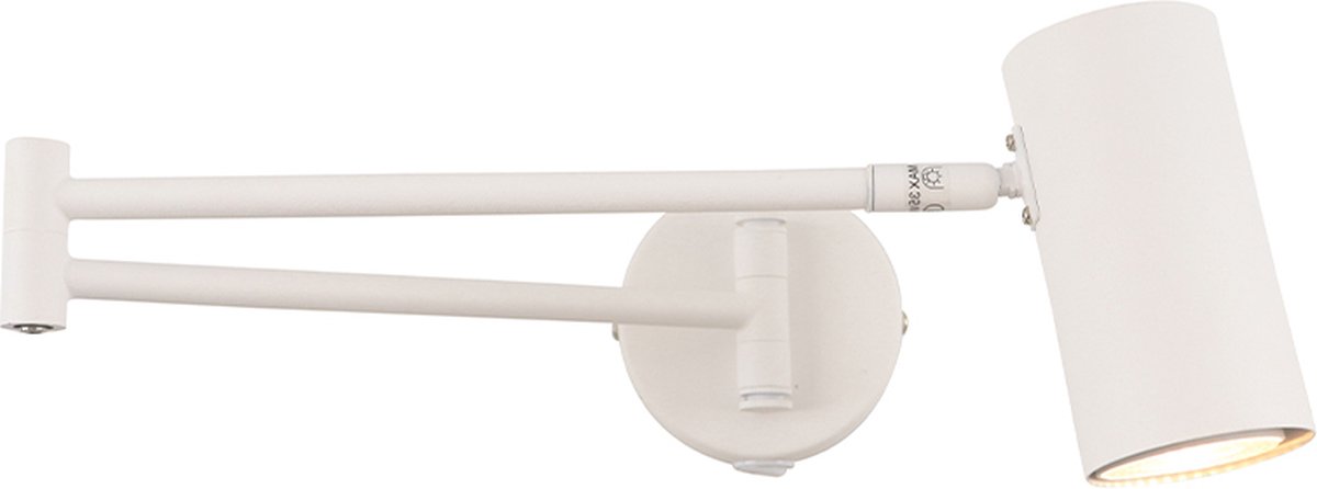 Olucia - ELENA - Wandlamp - Wit - Vorm: Cilinder