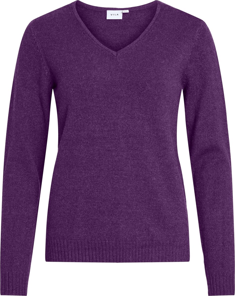 VILA - VIRIL V-NECK L/S KNIT TOP - NOOS - Dames - Gebreide truien