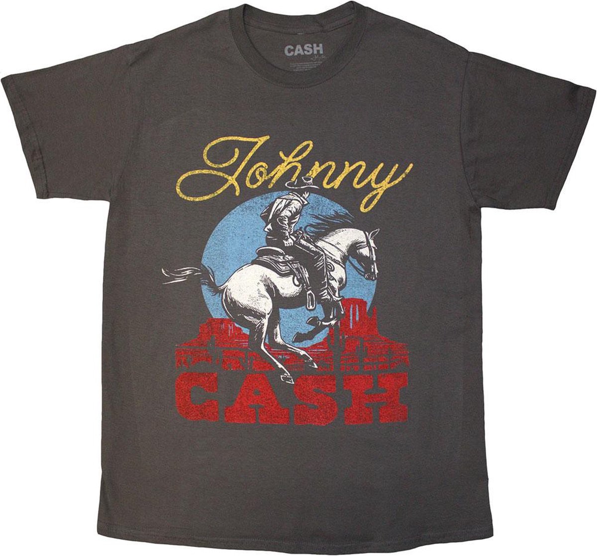 Johnny Cash - Gallop Heren T-shirt - L - Grijs