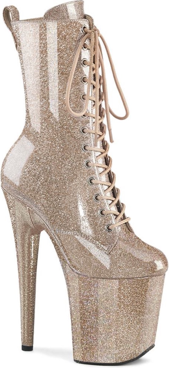 Pleaser FLAMINGO-1040GP Plateau Laarzen 38 Shoes Champagne