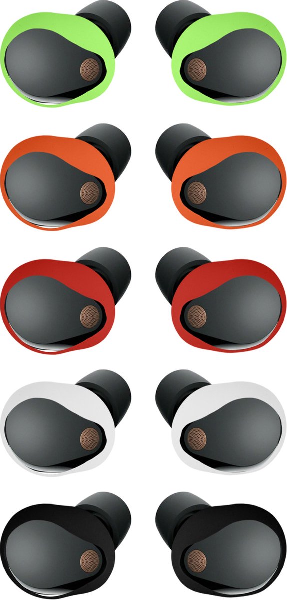 kwmobile 5x haakjes geschikt voor Sony WF-1000XM5 - Oorhaken voor draadloze oordopjes - Houders voor earbuds in meerkleurig