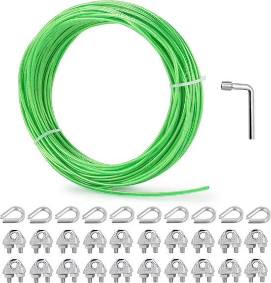 DMS Waslijn voor buiten, 20 m, diameter 5 mm, robuust, gecoate
