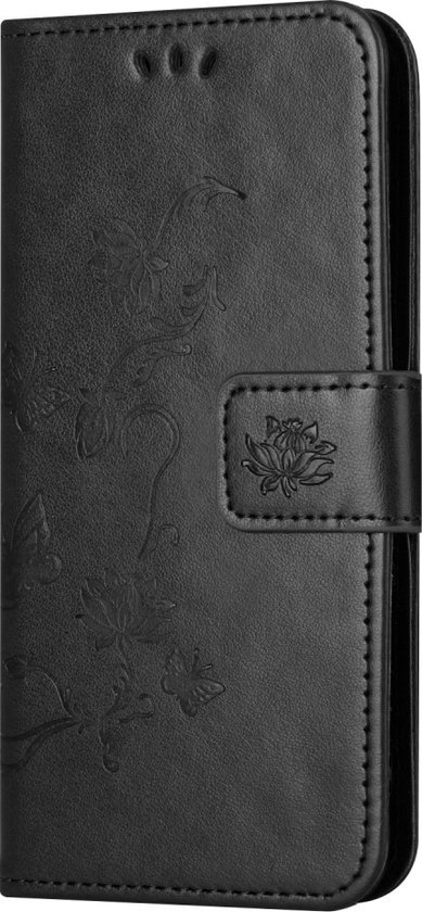 Coverup Fleurs et Papillons Book Case Adapté pour Samsung Galaxy A15 Case - Zwart