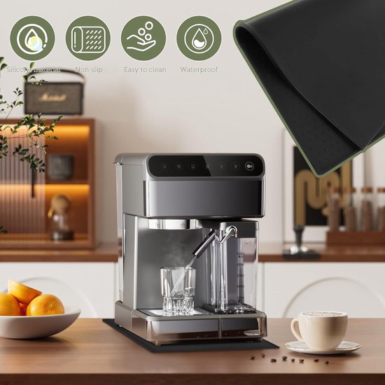 Siliconen koffiemachine mat, antislip ontwerp voor stabiliteit