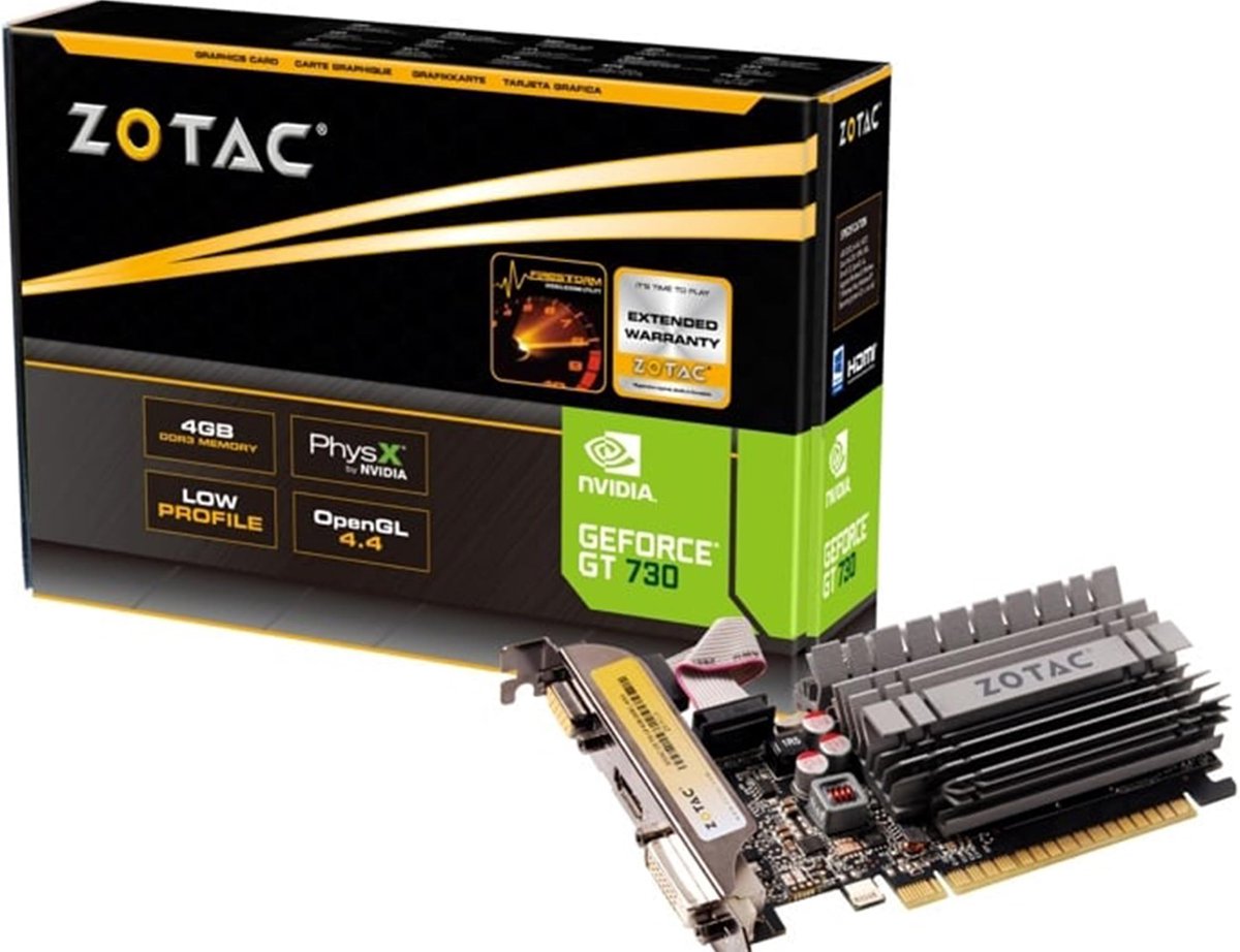 Zotac videokaart GeForce GT 730 4 GB GDDR3 ZT-71115-20L