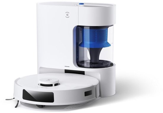 ECOVACS - DEEBOT N20 Pro Plus - Robotstofzuiger - PureCyclone - 8000 Pa zuigkracht- Zelfreinigende Robotstofzuiger met Warmwater – Dweilsysteem - Automatisch Leegstation - Geschikt voor dierenharen