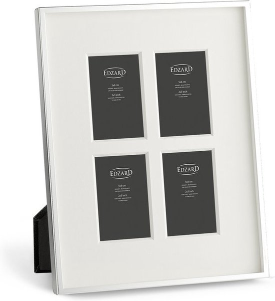 Edzard Napoli - Cadre photo - Métal argenté - Cadre collage - 4 x 5 x 8 cm