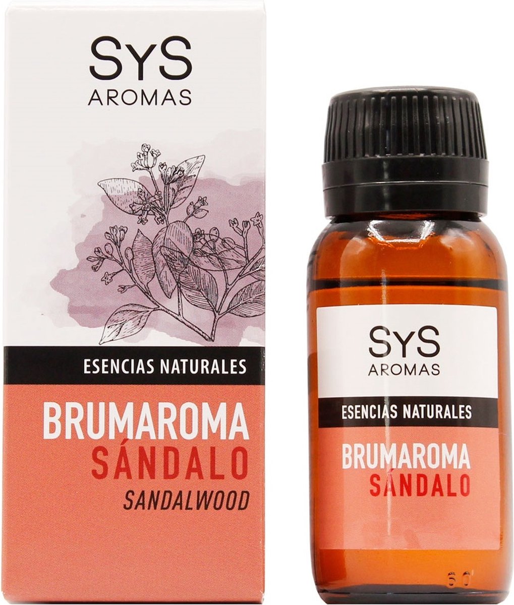 Goedkoopste Sys Brumaroma Sandelhout - Etherische Olie - Natuurlijke Geur - Voor Luchtbevochtiger en Aroma Diffuser - 50ml