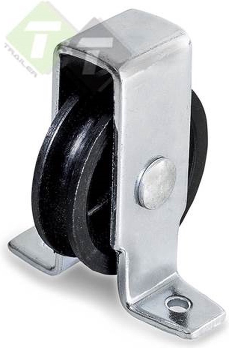 Staande katrol - 25 mm katrol 7mm diameter kabel - katrol met voetplaat