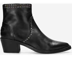 Shabbies Amsterdam Enkellaars Wieke Vintage Zwart - Maat 38 - Dames Laarzen