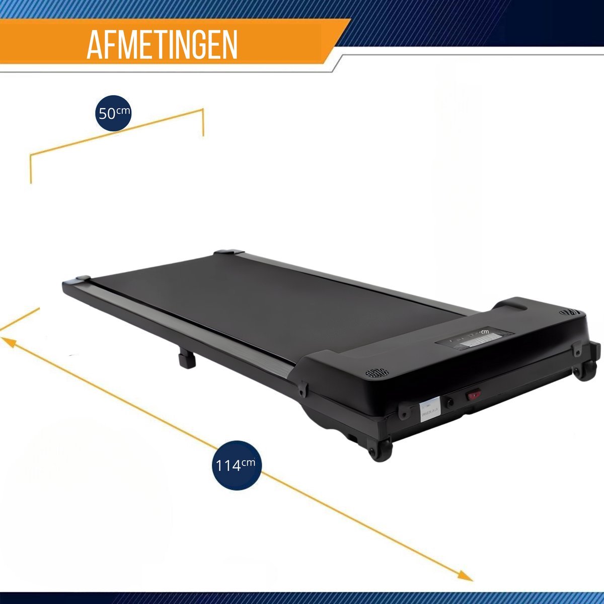 Afbeelding 2 van Practics Loopband Walkingpad - Fitnessapparaat – Zwart