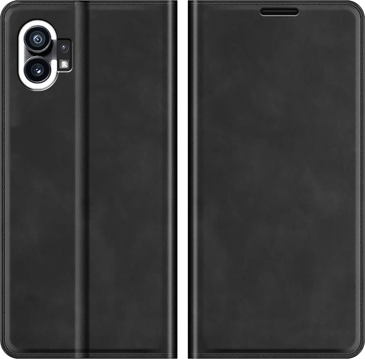 Cazy hoesje geschikt voor Nothing Phone (1) - Hoesje met Pasjeshouder - Luxe Book Case - Zwart