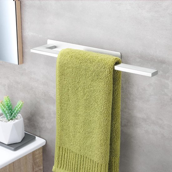 Handdoekhouder zonder boren - Zelfklevende Handdoekstang van Roestvrij Staal voor Badkamer - Modern en Ruimtebesparend Ontwerp — afbeelding 4