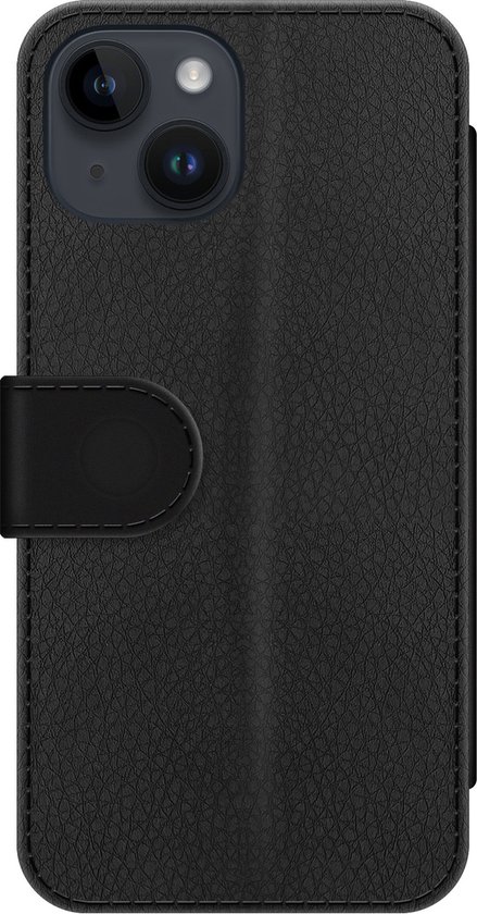 Bibliothèque Casimoda® - Convient pour iPhone 15 - Étui avec porte-cartes - Fleurs rétro - Zwart - Simili cuir