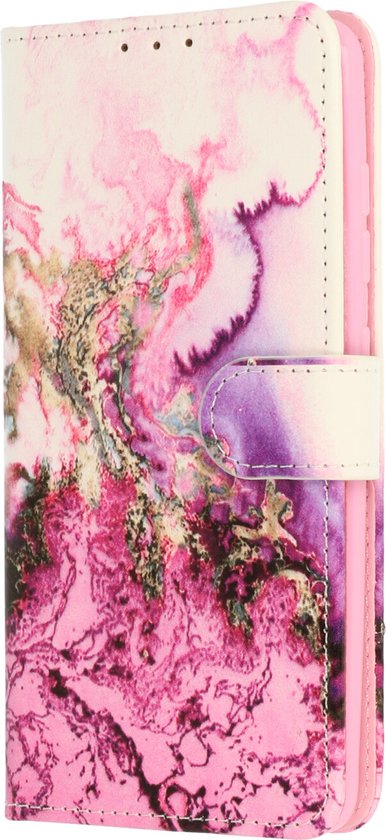 Étui Casemania avec imprimé pour Samsung Galaxy A56 - Marbre violet - Étui portefeuille