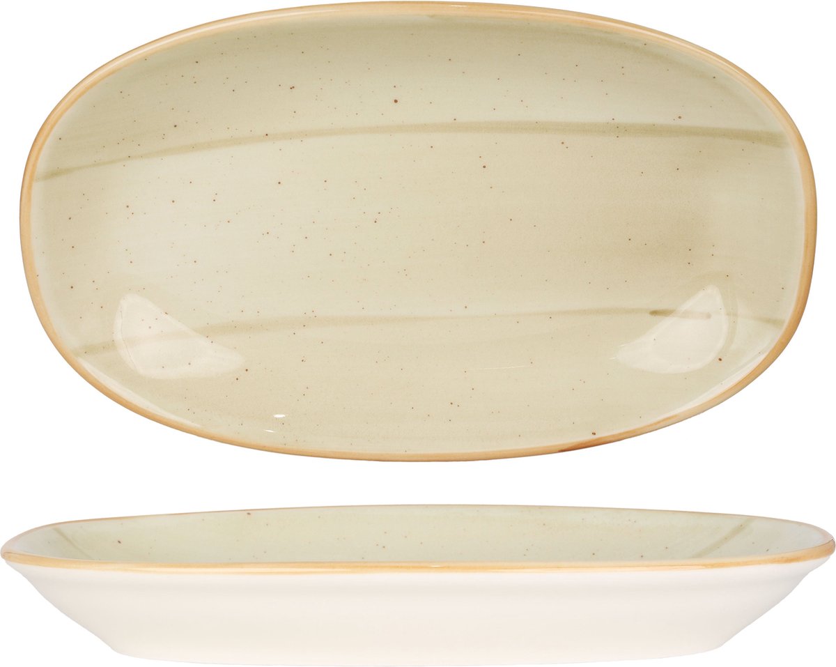 Bonna Serveerschaal - Aura Terrain - Porselein - 24x14 cm - set van 2