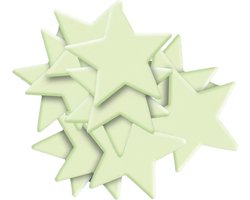 Sterrenhemel glow in the dark - stickers - Dia 8 cm - 12x stuks - Lichtgevende stickers - kinderkamer decoratie/versiering