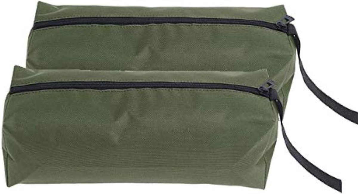 Canvas Kleine Tool Bag - Hangende lus - Multi-Purpose Tool Pouch - 2 Pack Heavy Duty - Moersleutels Schroevendraaiers - L Groen