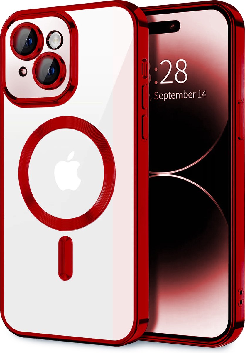 TG Techgrip - Hoesje Geschikt voor iPhone Xs Max Magsafe Compatible Rood - Back Cover Hoesje met ingebouwde 9H HD camera glas bescherming - Rood Hoes Geschikt voor iPhone XsMax
