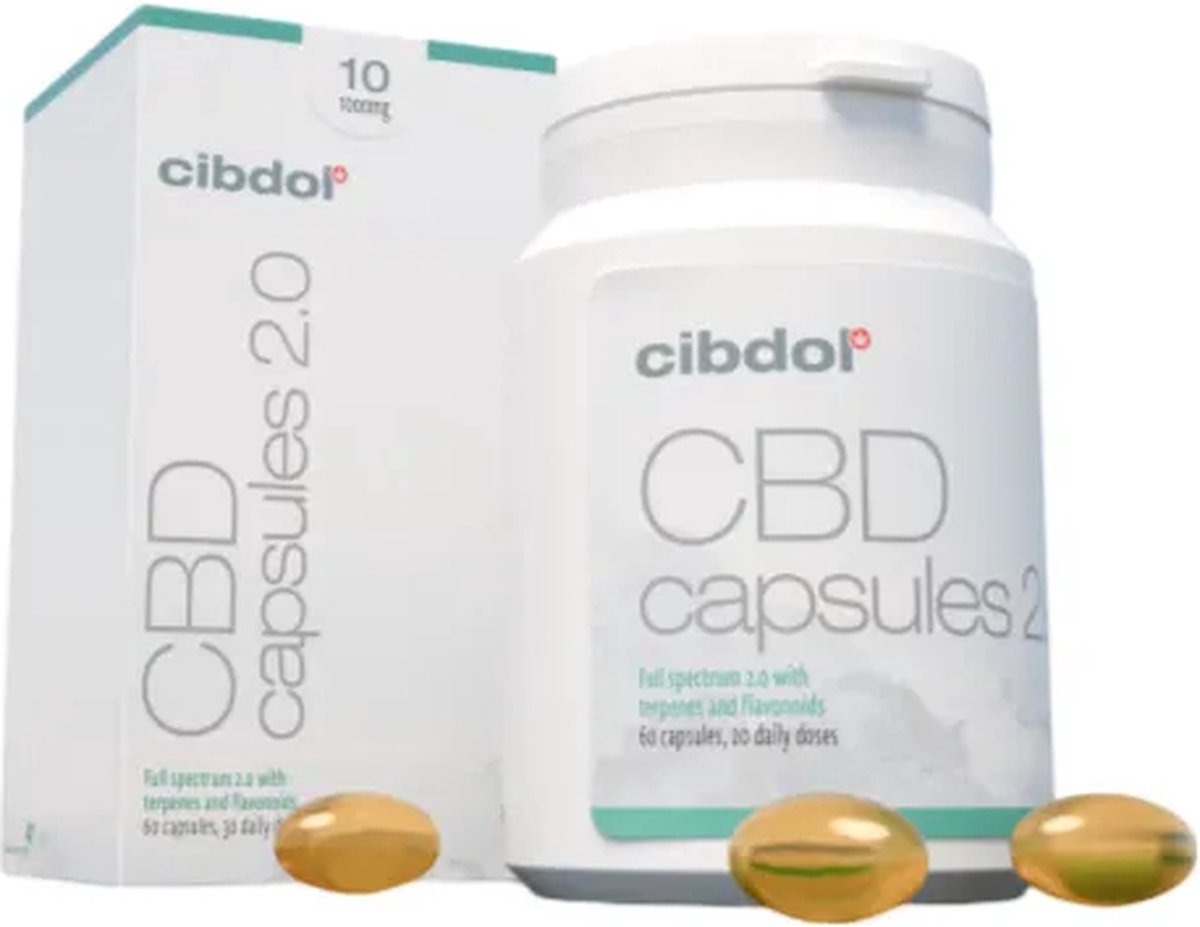 Goedkoopste Cibdol - 10 CBD capsules 2.0 (60 stuks - 16 mg per capsule) - hennep - cannabis - THC - cannabidiol