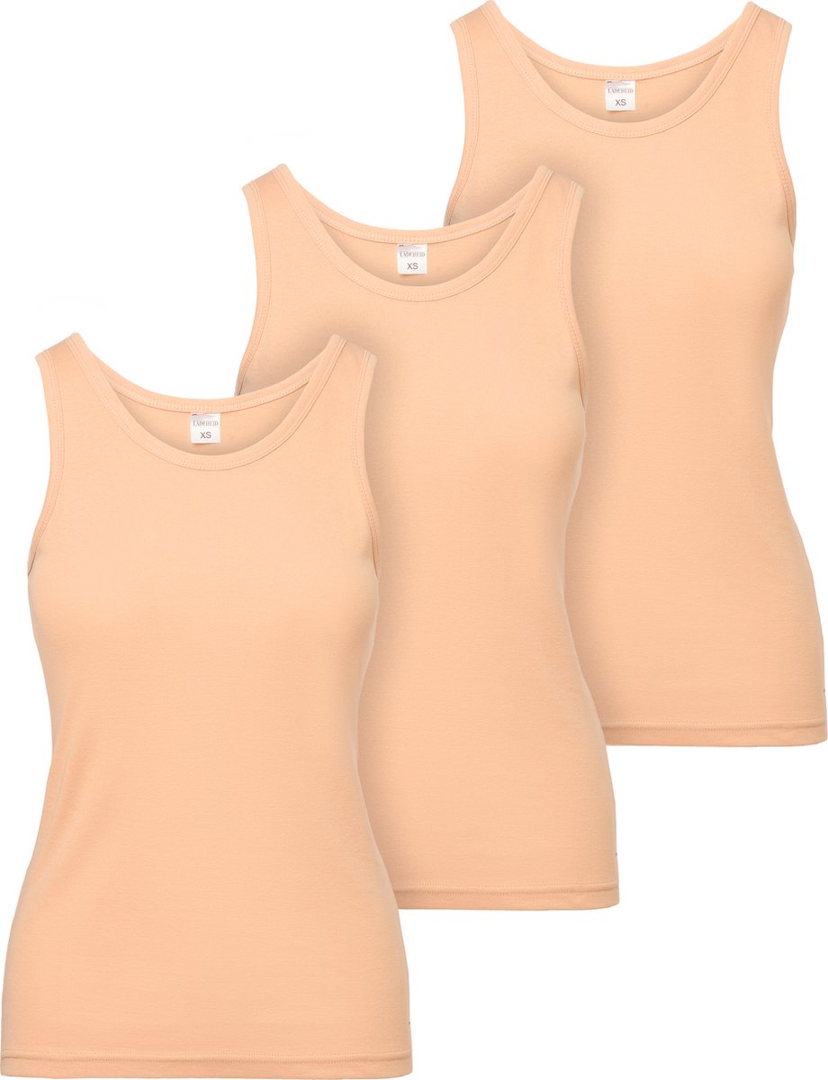 Ladeheid 3 pack Dameshemd Singlet-Onderhemd – Beige – S - LA-LA40-262-US