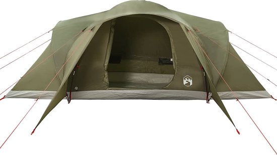 vidaXL 6-persoons waterdichte koepeltent groen Kampeertentoonstelling - Koepeltent - Campingtent - Familietent - Buitenleven van Vidaxl — afbeelding 5